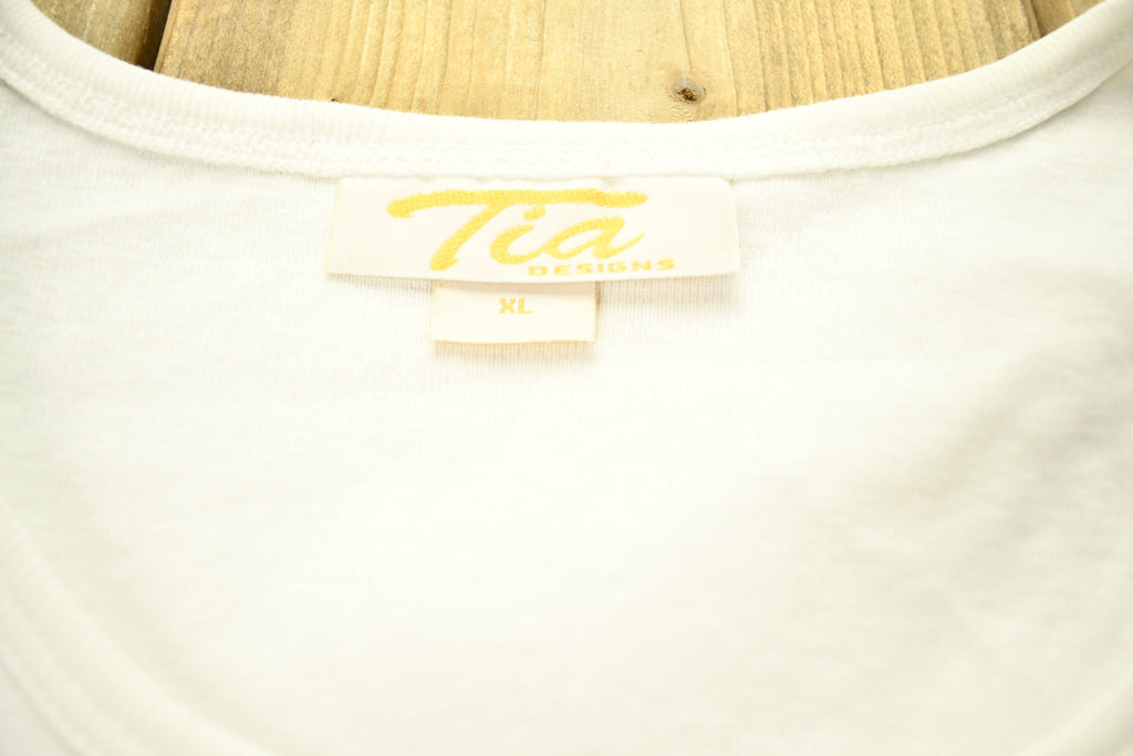 Vintage 1990s Owl Theme Embroidered Tank Top Shirt