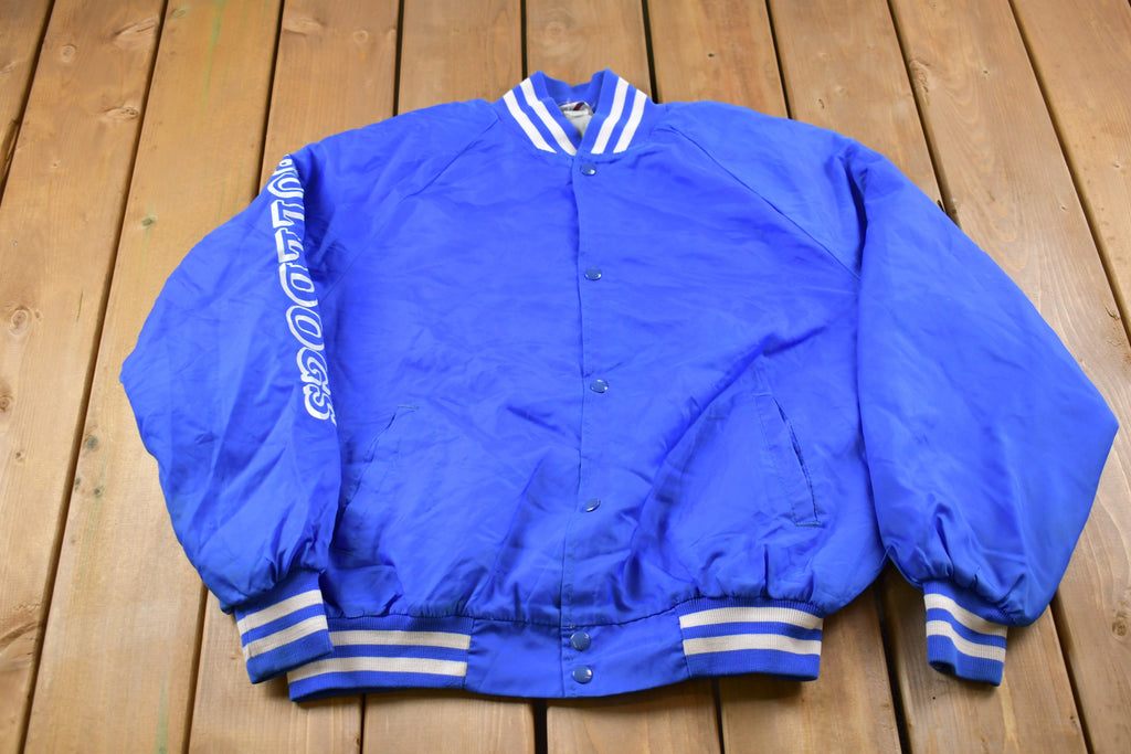 Vintage 1990s West Arc Durand Bulldogs Snap Windbreaker Jacket