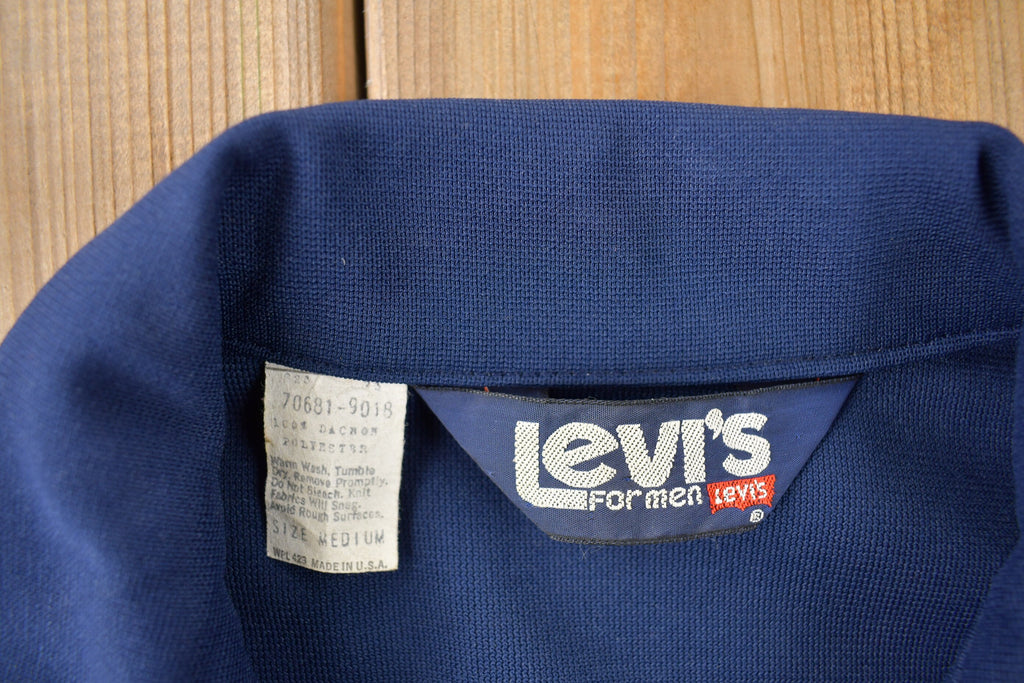 Vintage 1970s Levi's Western Style Pearl Snap Button Up Shirt Made in USA Size M