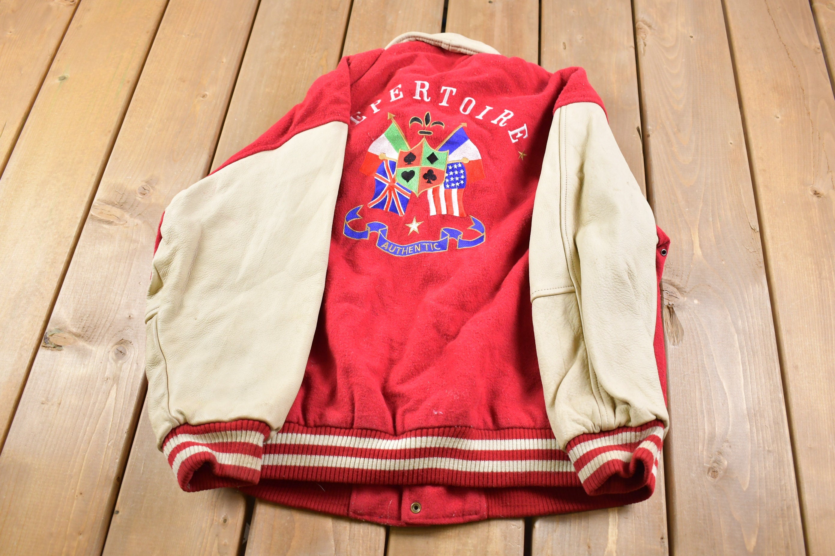 Vintage 1990s Authentic Repertoire Letterman Jacket