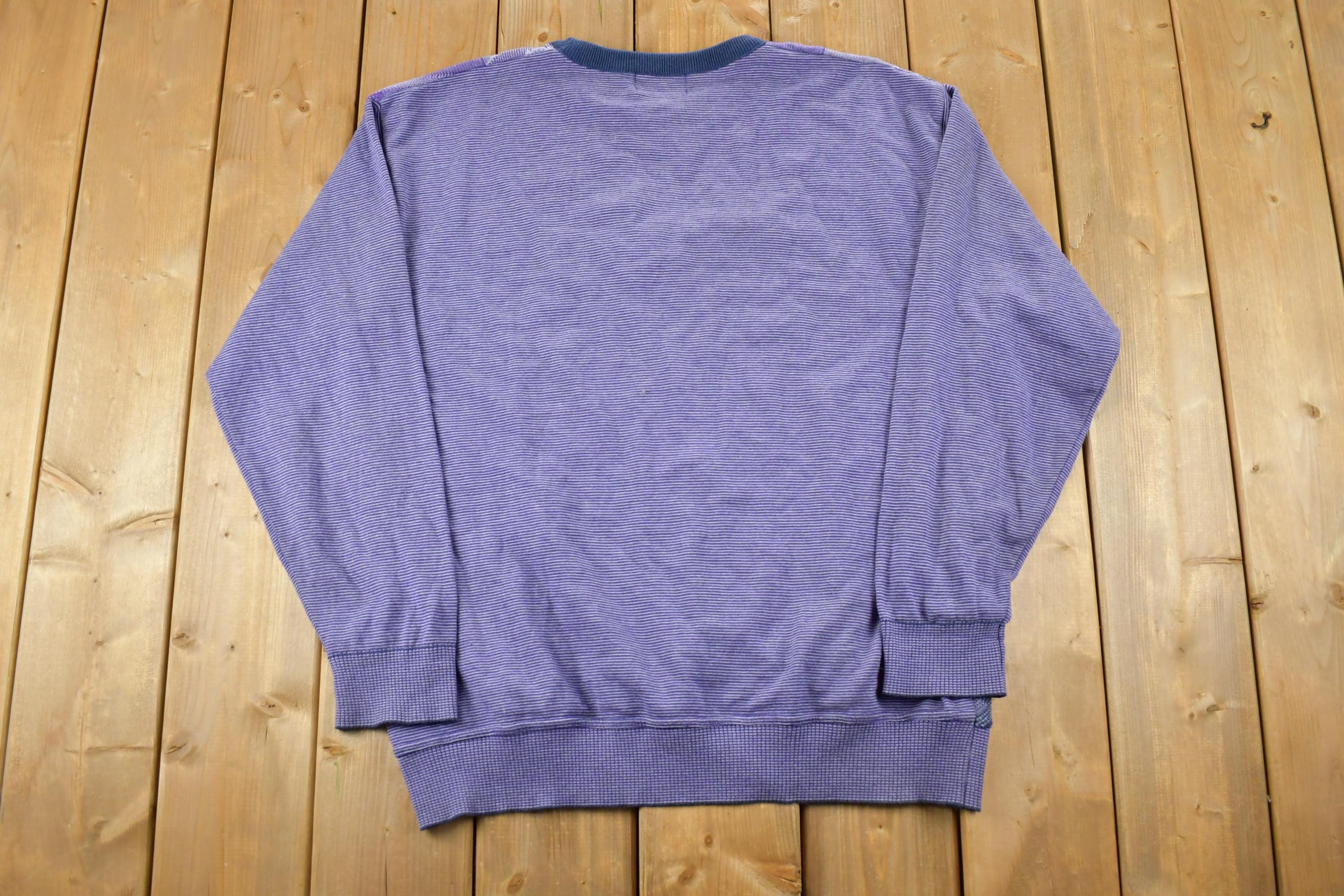 Vintage 1990s Tosani Canada Knit Crewneck Sweater  90s Crewneck  Made In Canada  Preppy