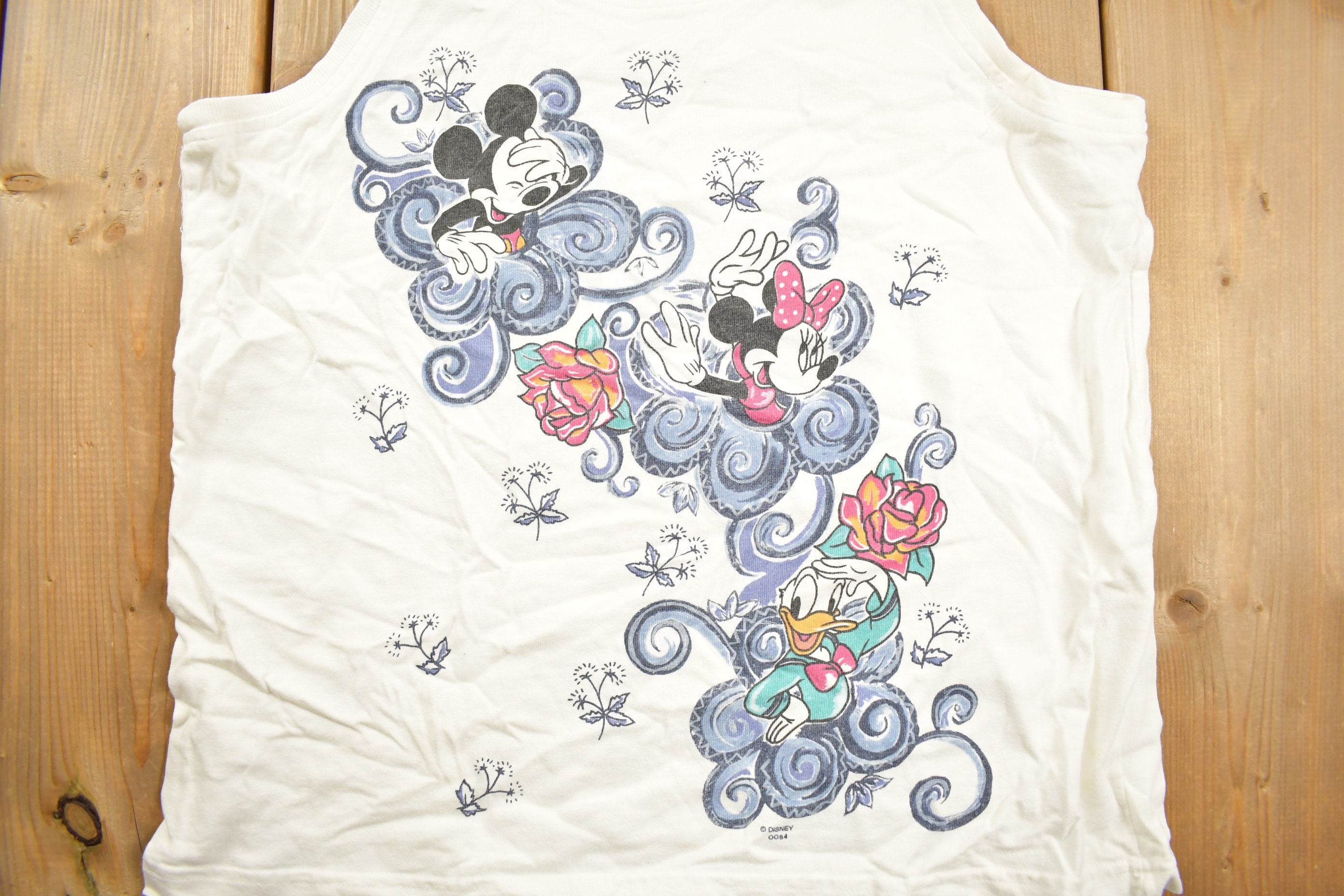 Vintage 1990s Mickey Unlimited Sunflower Theme Tank Top Shirt