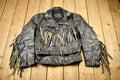 Vintage 1998s Fringed Leather Motorcycle Jacket