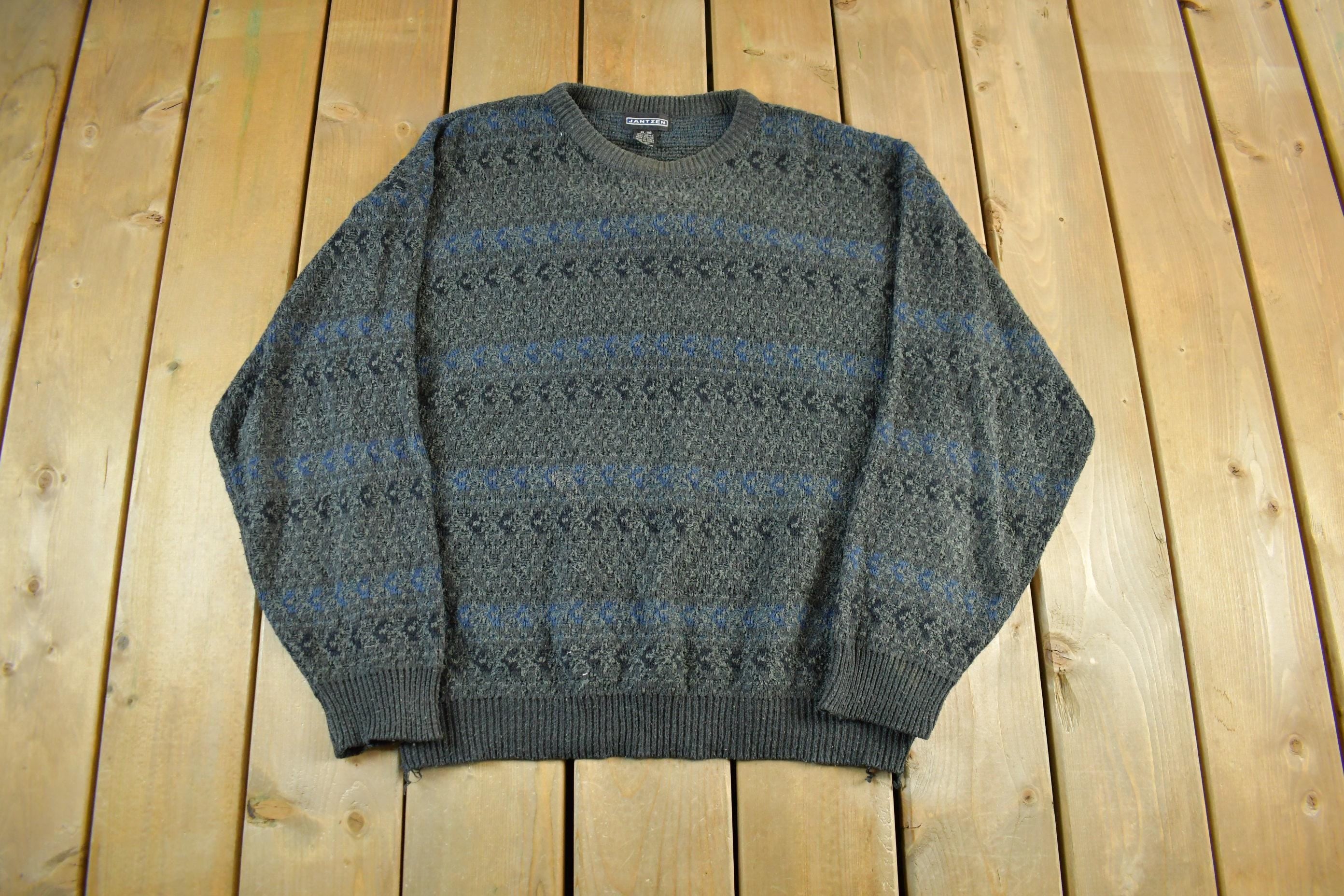 Vintage 1990s Jantzen Knit Crewneck Sweater Men's XL
