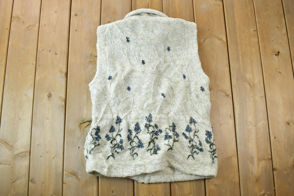 Vintage 1990s Cottage Cove Fleece Sweater Vest