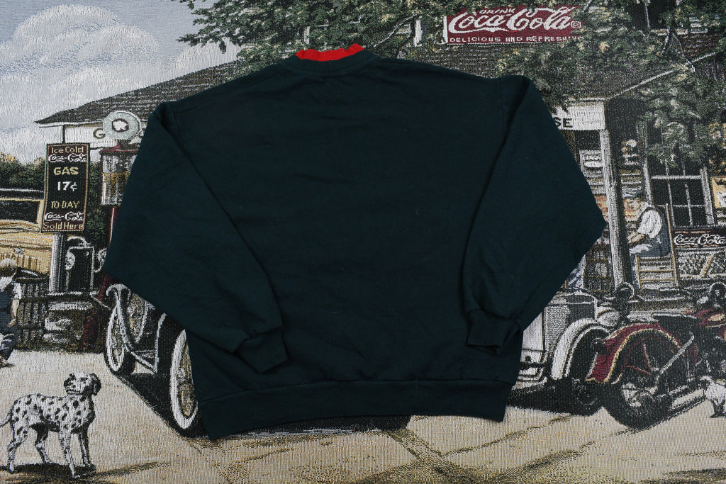 Vintage 2990s Morning Sun Bird Graphic Double Collar Crewneck