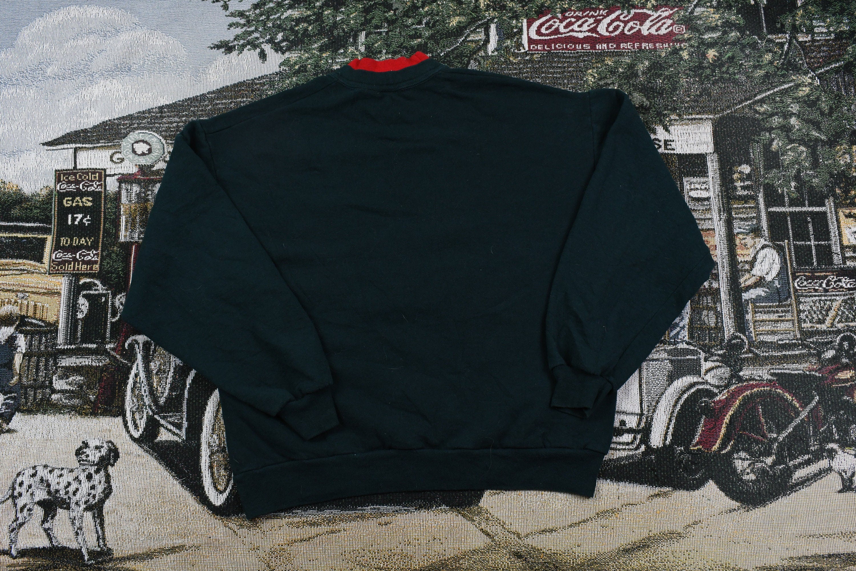 Vintage 2990s Morning Sun Bird Graphic Double Collar Crewneck