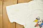 Vintage 1990s Daytona Beach Surfing Chickens Funny Graphic T-Shirt
