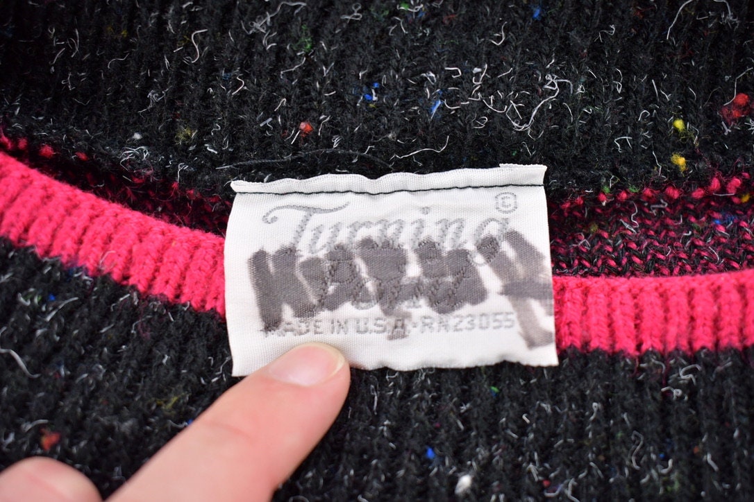 Vintage 1990s Turning Point Knitted Crewneck Sweater