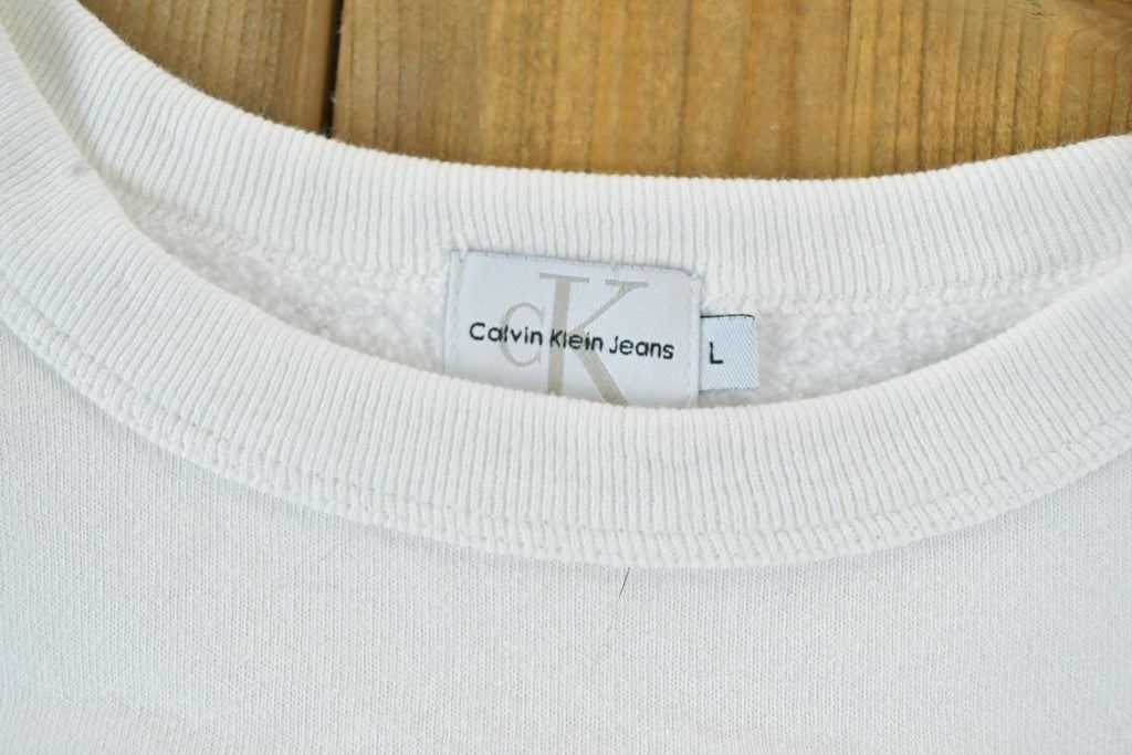 Vintage 1990s Calvin Klein Jeans Crew Neck Sweatshirt Made In USA