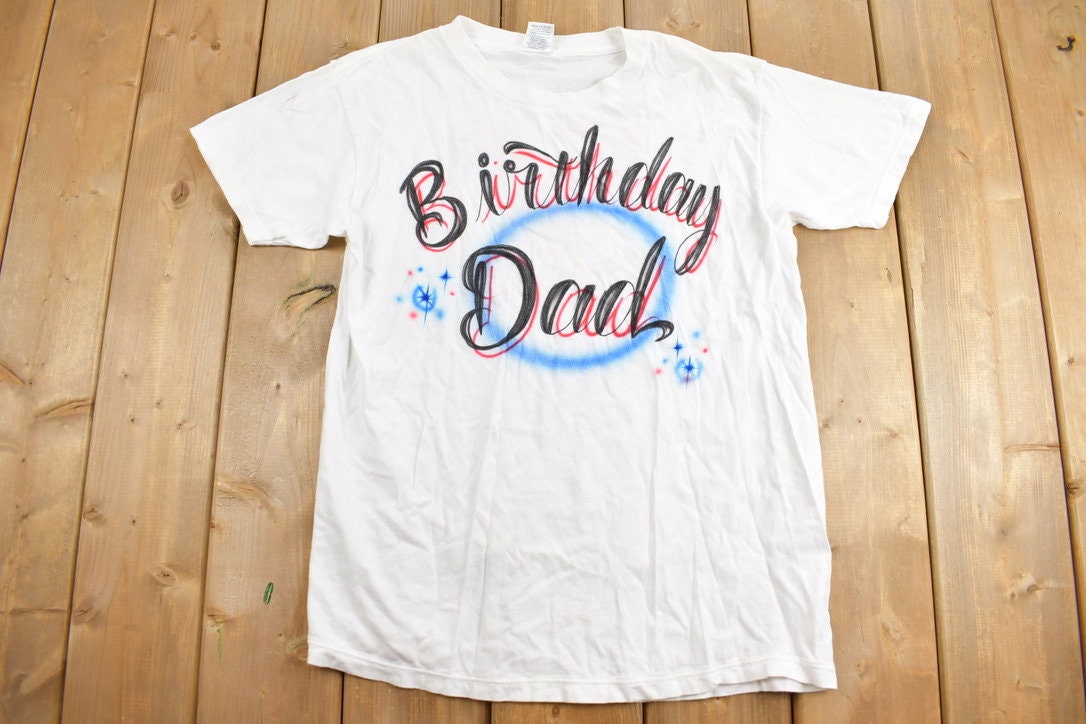 Vintage 1990s Airbrushed Birthday Dad 50th Birthday T-Shirt