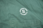 Vintage 1990s University Of Michigan State Collegiate Spartans Button Up  Embroidered  NCAA Sweatshirt  Sportswear  Americana  Spartans