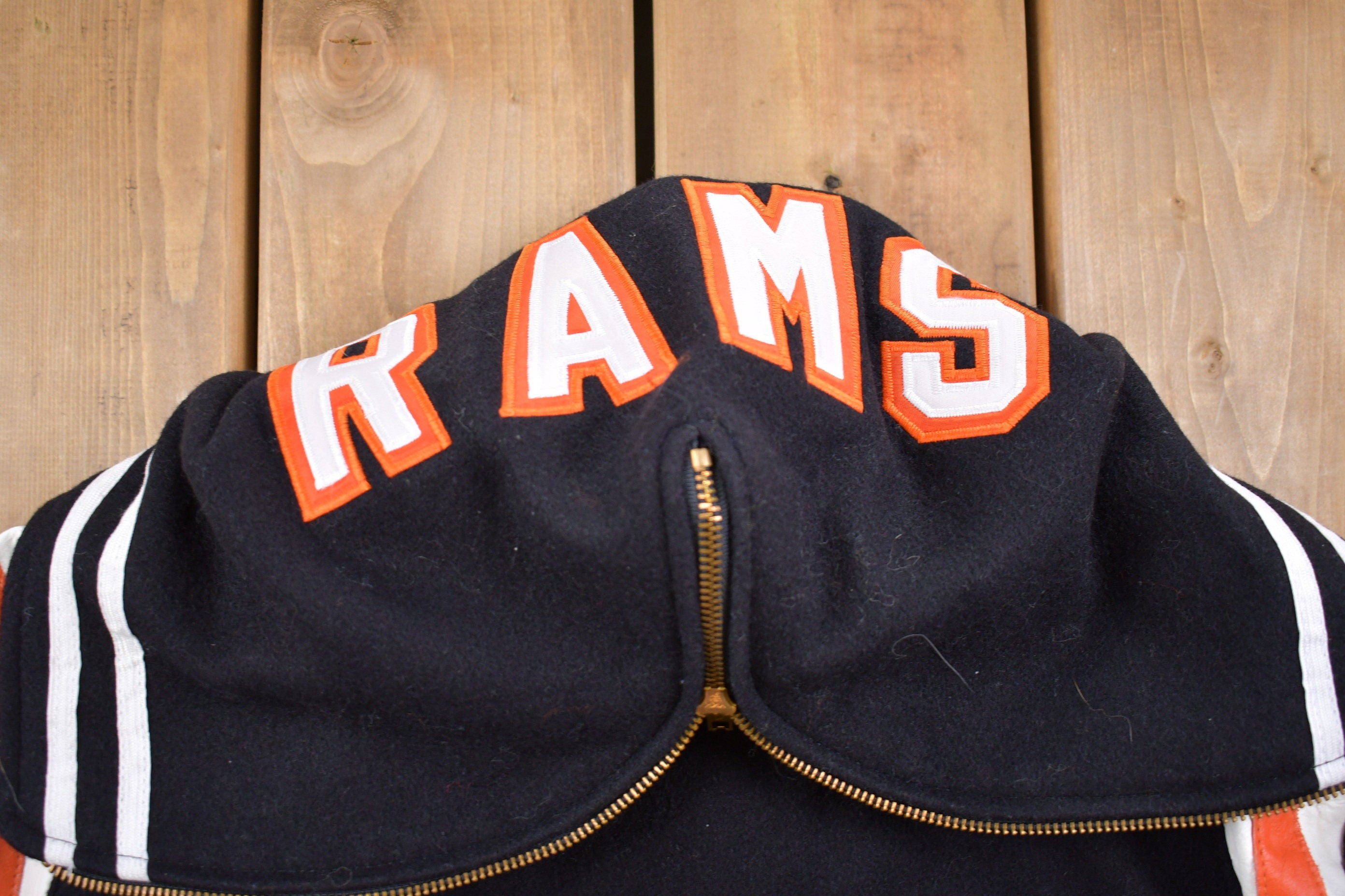 Vintage 1990s Hartwell Deadstock Rams Varsity Wool Jacket