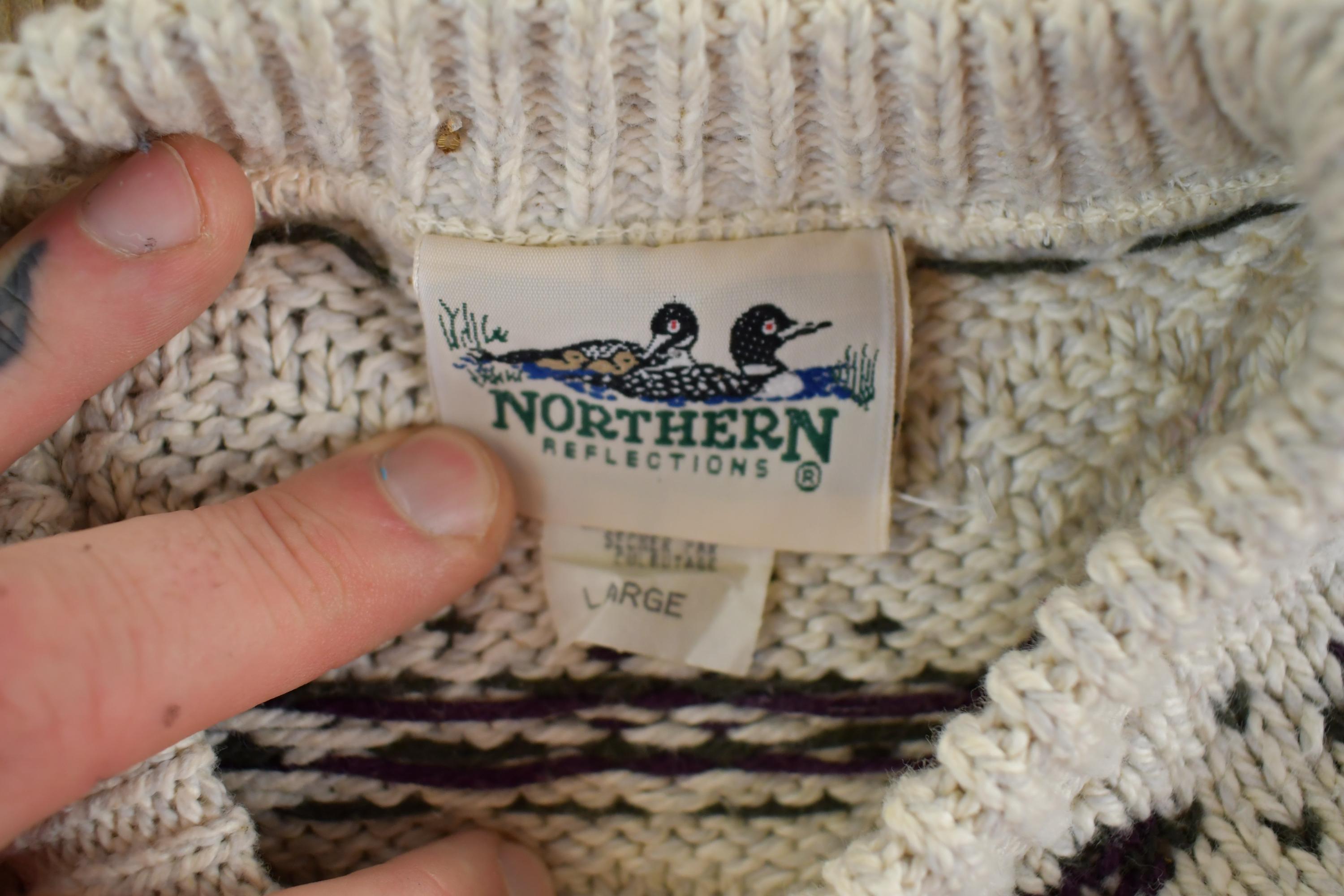 Vintage 1990s Northern Reflections Knit Crewneck Sweater