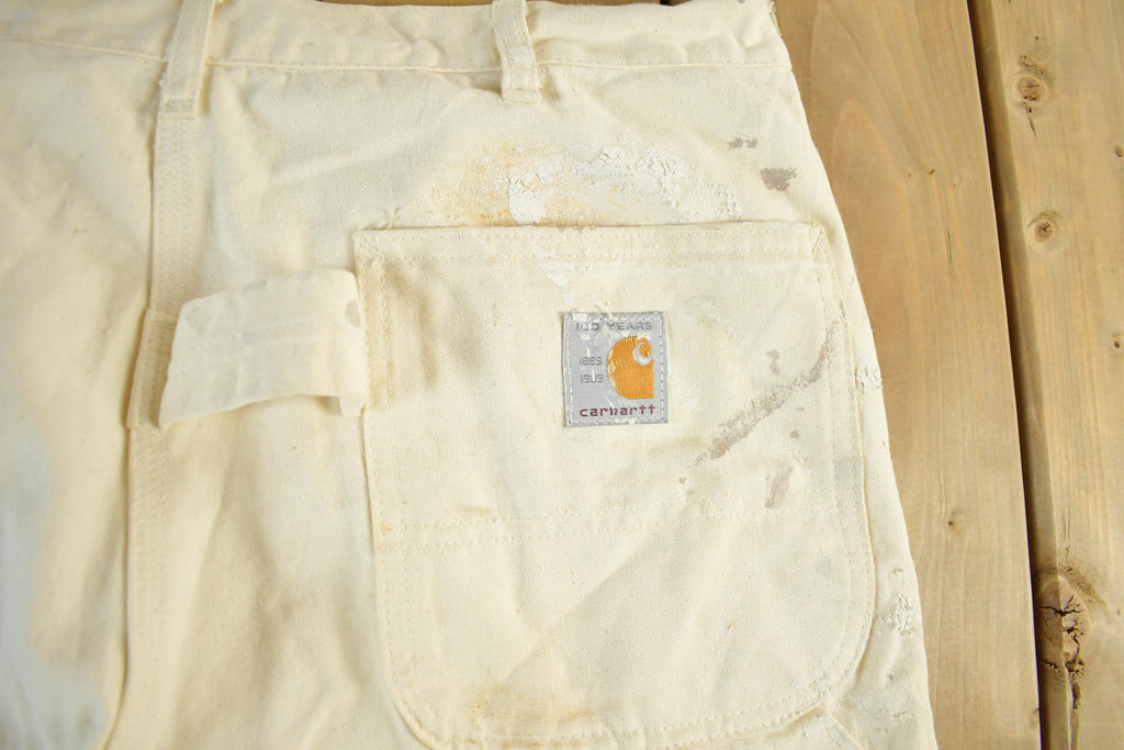 Vintage 1980s Carhartt Paint Distressed Carpenter Work Pants Adult 37 x 30