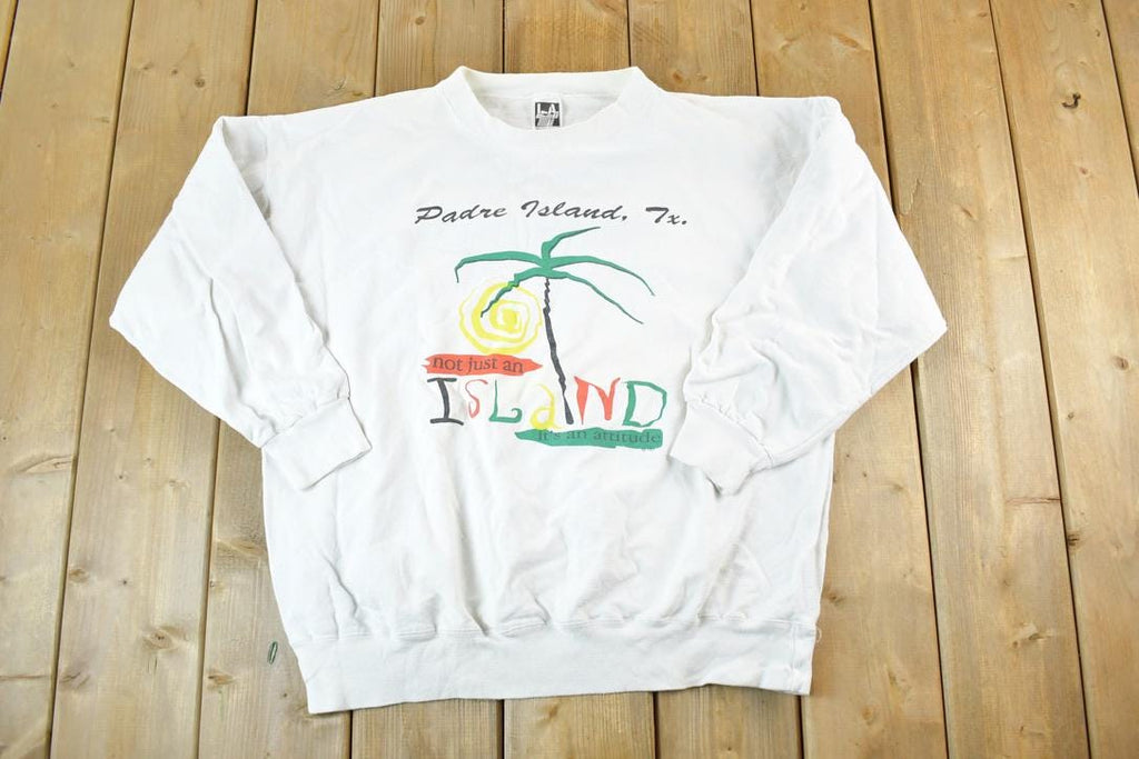 Vintage 1990s Padre Island Texas Crewneck Sweatshirt Mens L