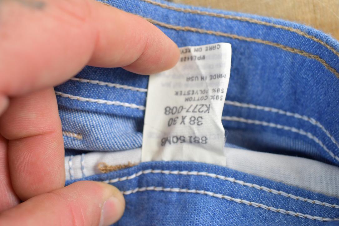 Vintage 1990s Comfort Action Sport Denim Look Pleated Jeans Size 38 x 30