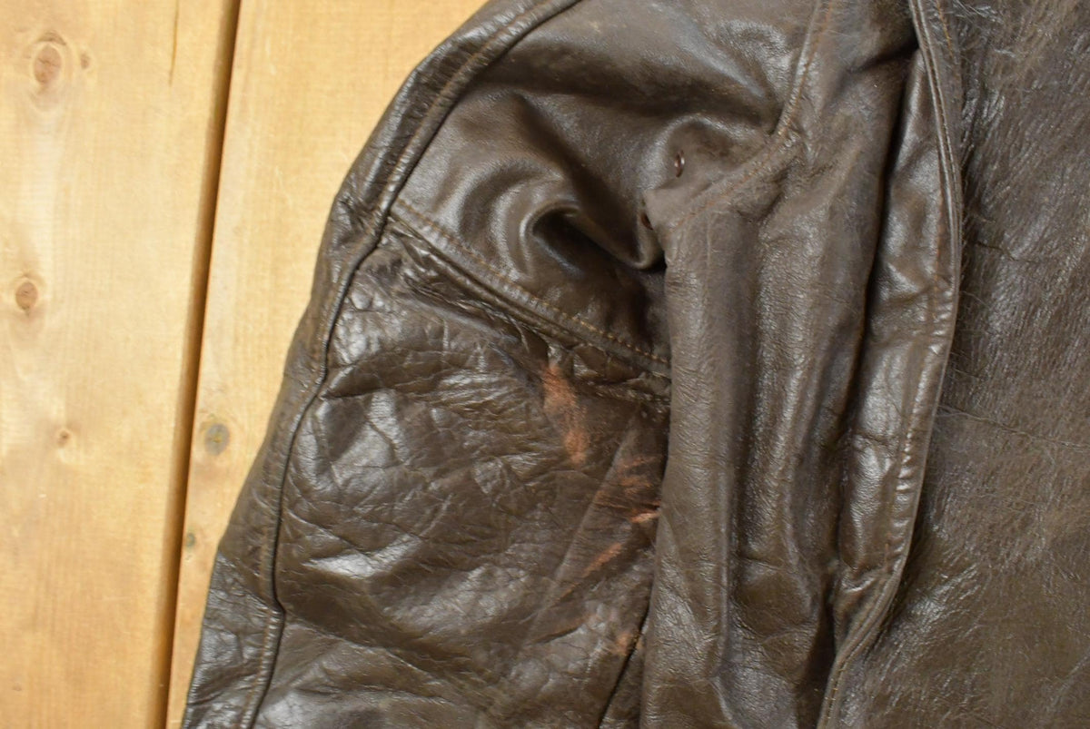 Vintage 1970s AMF Harley Davidson Leather Cafe Racer Jacket Men's Large