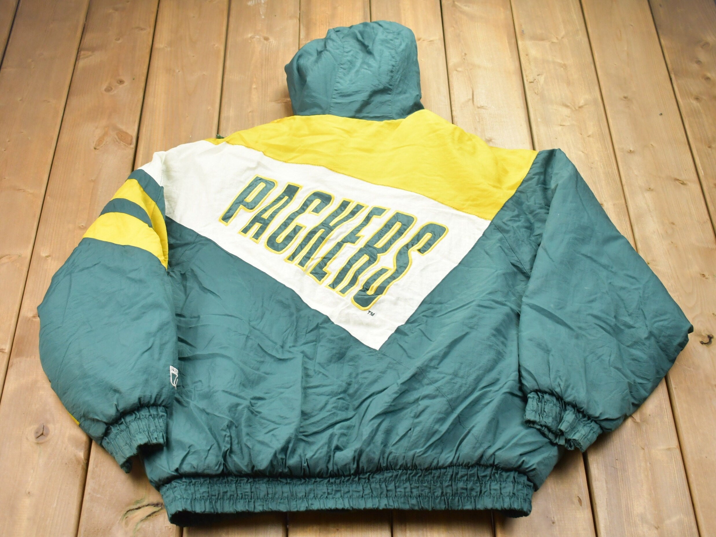 Vintage 1990s Green Bay Packers NFL Logo7 Puffer Jacket