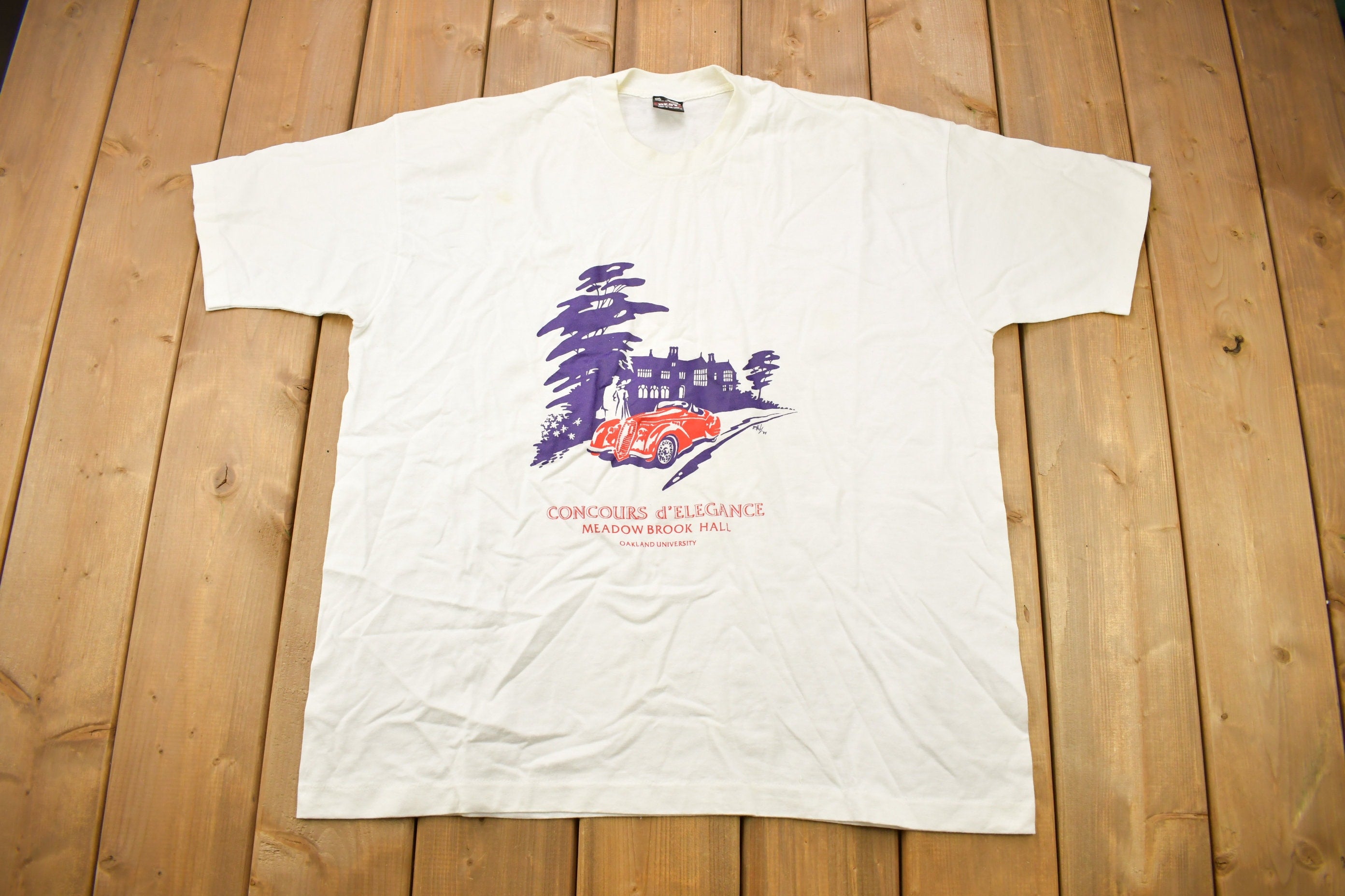 Vintage 1990s Oakland University Meadow Brook Hall Graphic T Shirt
