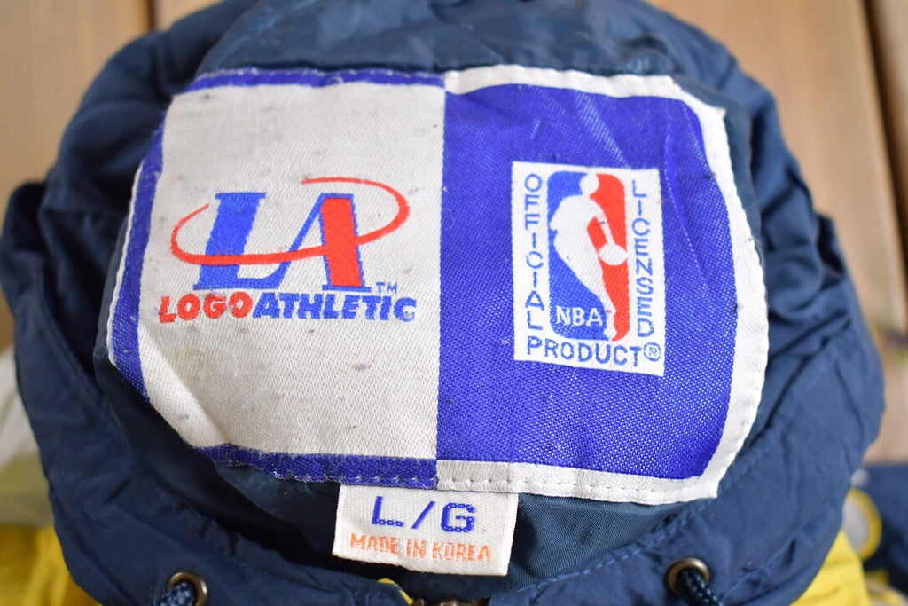 Vintage 1990s Indiana Pacers NBA Logo Athletic Shark Tooth Jacket