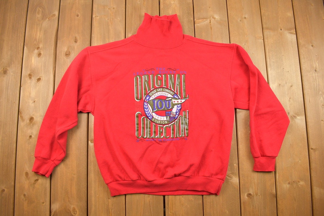 Vintage 1990s The Legend Rocks On Turtleneck Sweatshirt