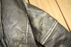 Vintage 1980s Distressed Leather Motorcycle Jacket