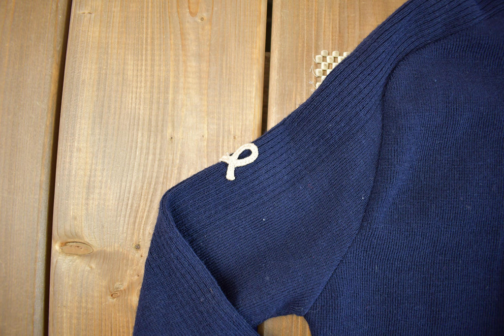 Vintage 1960s Girls Knit Varsity Cardigan