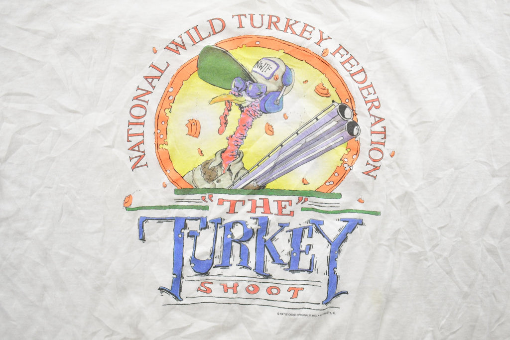 Vintage 1990s The Turkey Shoot Hunting Souvenir T-Shirt  Streetwear  Made In USA  Vacation Tee  Travel T Shirt  NWTF  Katie Didsi Art