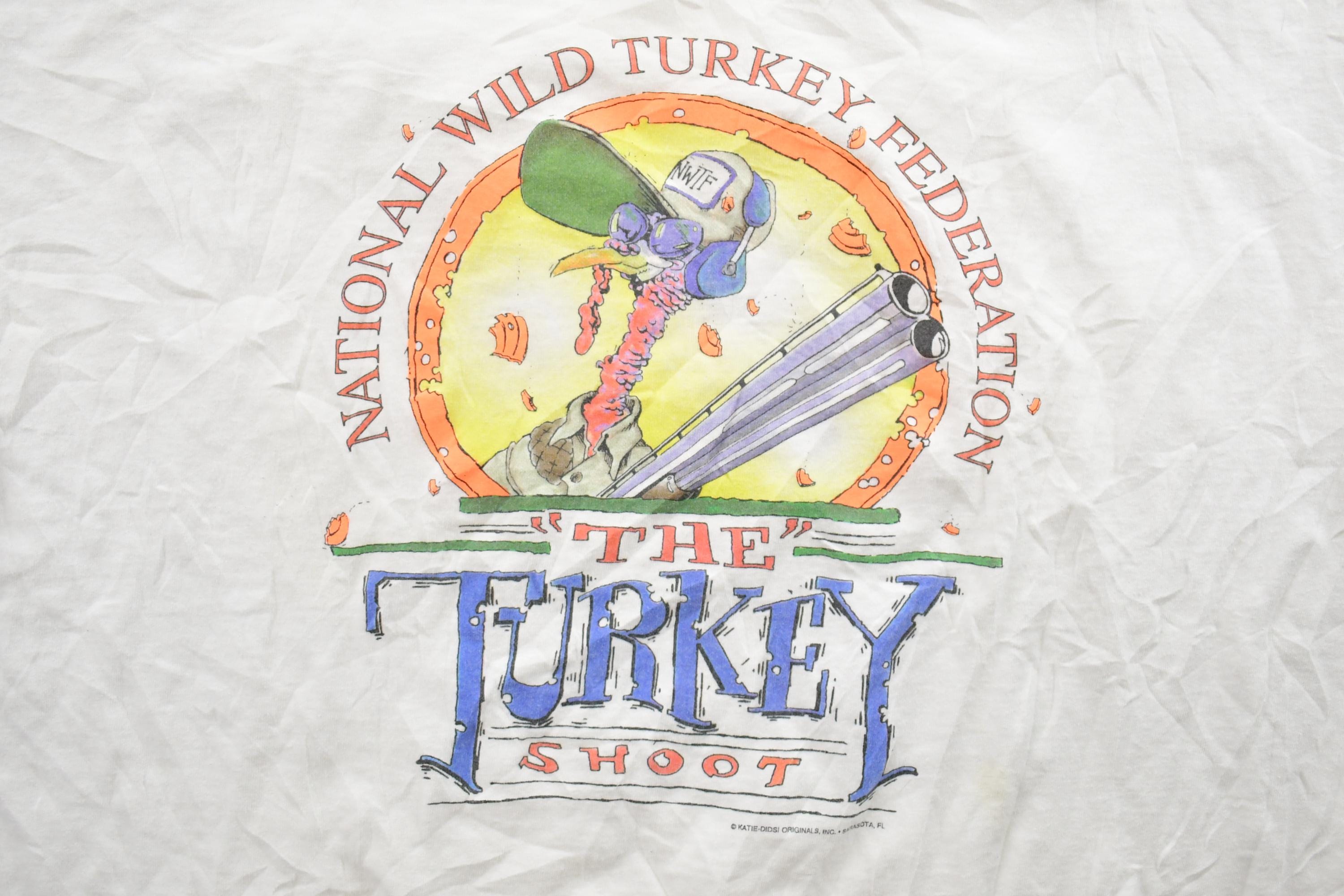 Vintage 1990s The Turkey Shoot Hunting Souvenir T-Shirt  Streetwear  Made In USA  Vacation Tee  Travel T Shirt  NWTF  Katie Didsi Art