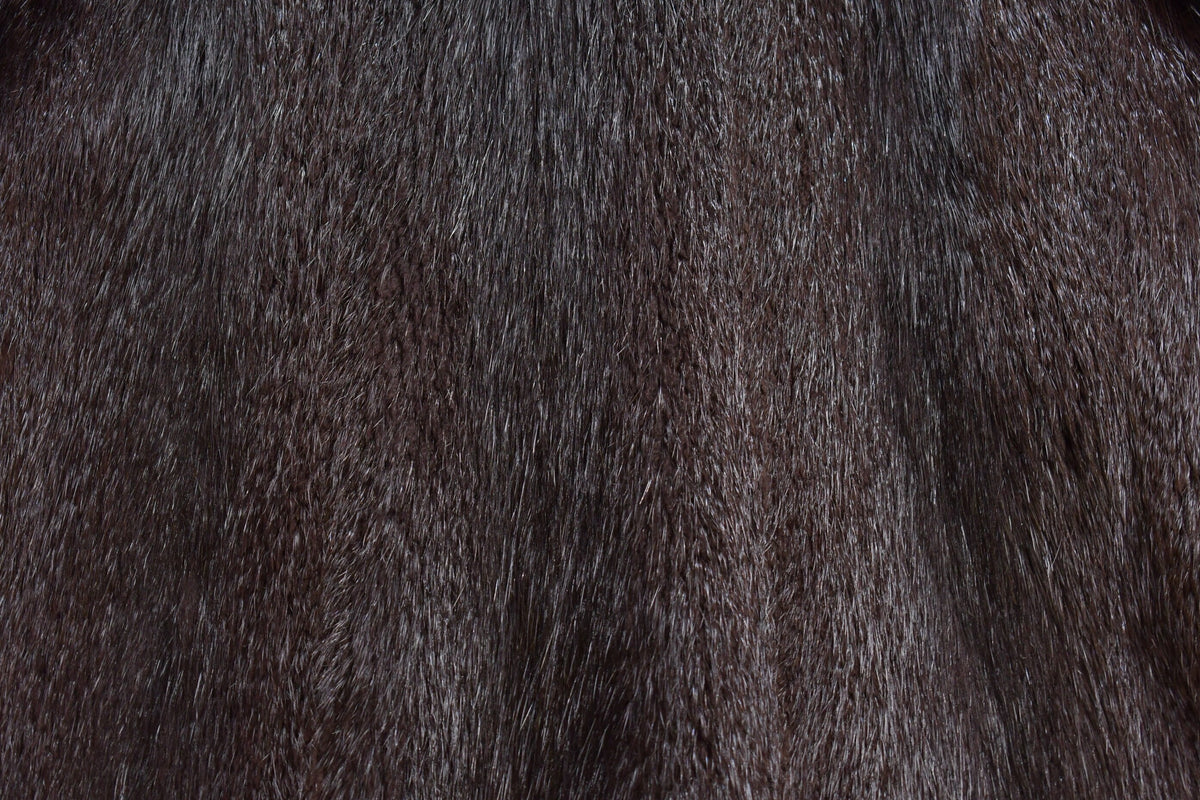 Vintage 1980s Black Sheared Beaver Fur Coat