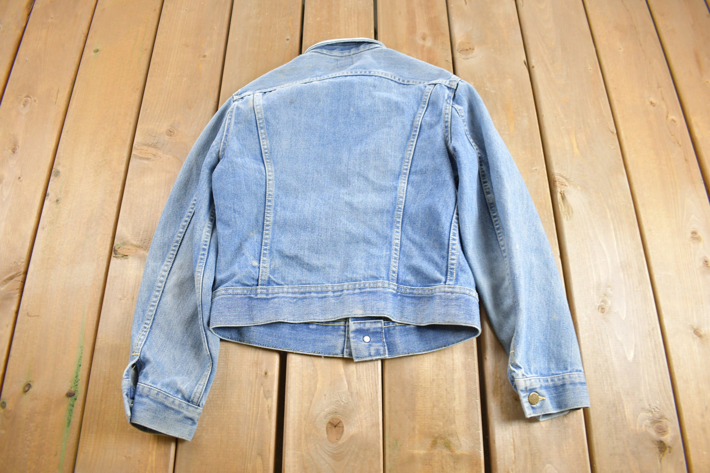 Vintage 1970s Lee Jean Jacket / Vintage Denim / Biker Jacket / True Vintage / Made In USA / Vintage Trucker Jacket