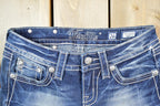 Vintage Y2K Miss Me Bedazzled Low Rise Jeans Size 26x31