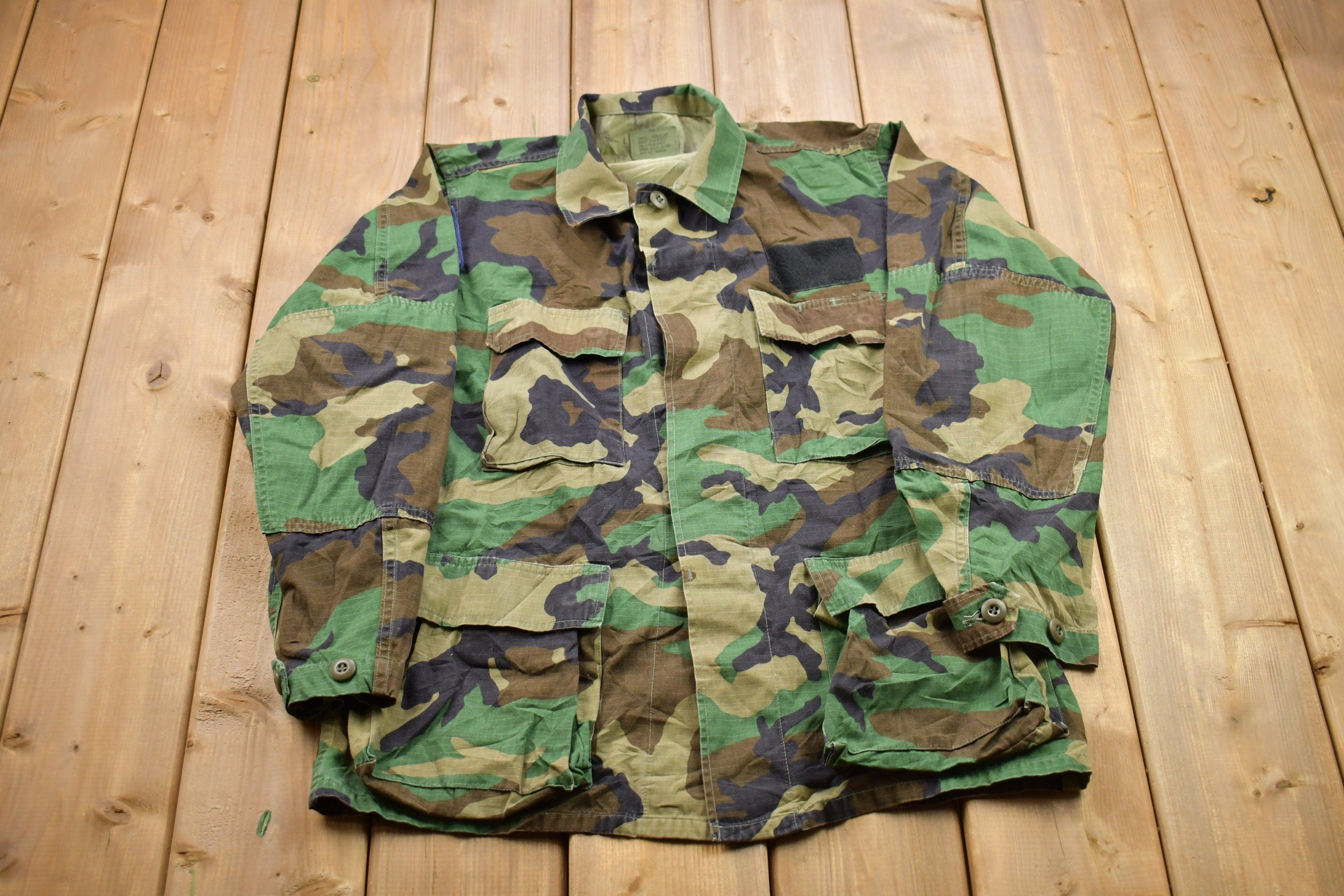 Vintage Military Button Up Shirt