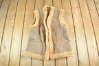 Vintage 1980s Fibok Shearling Fur Coat Vest Women's L