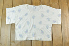 Vintage 1990s Floral Lace Collar Single Stitch T-Shirt