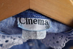 Vintage 1980s Cinema Denim Shirt Dress