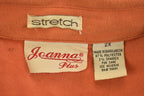 Vintage 1990s Blank Orange Button Up Shirt