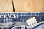 Vintage Deadstock Y2K Grace In LA Bedazzled Bootcut Low Rise Jeans Women's Size 26 x 29
