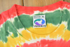 Vintage 1996 Grateful Dead Lithuania Lithuanian Basketball Team tie Dye Band T-Shirt