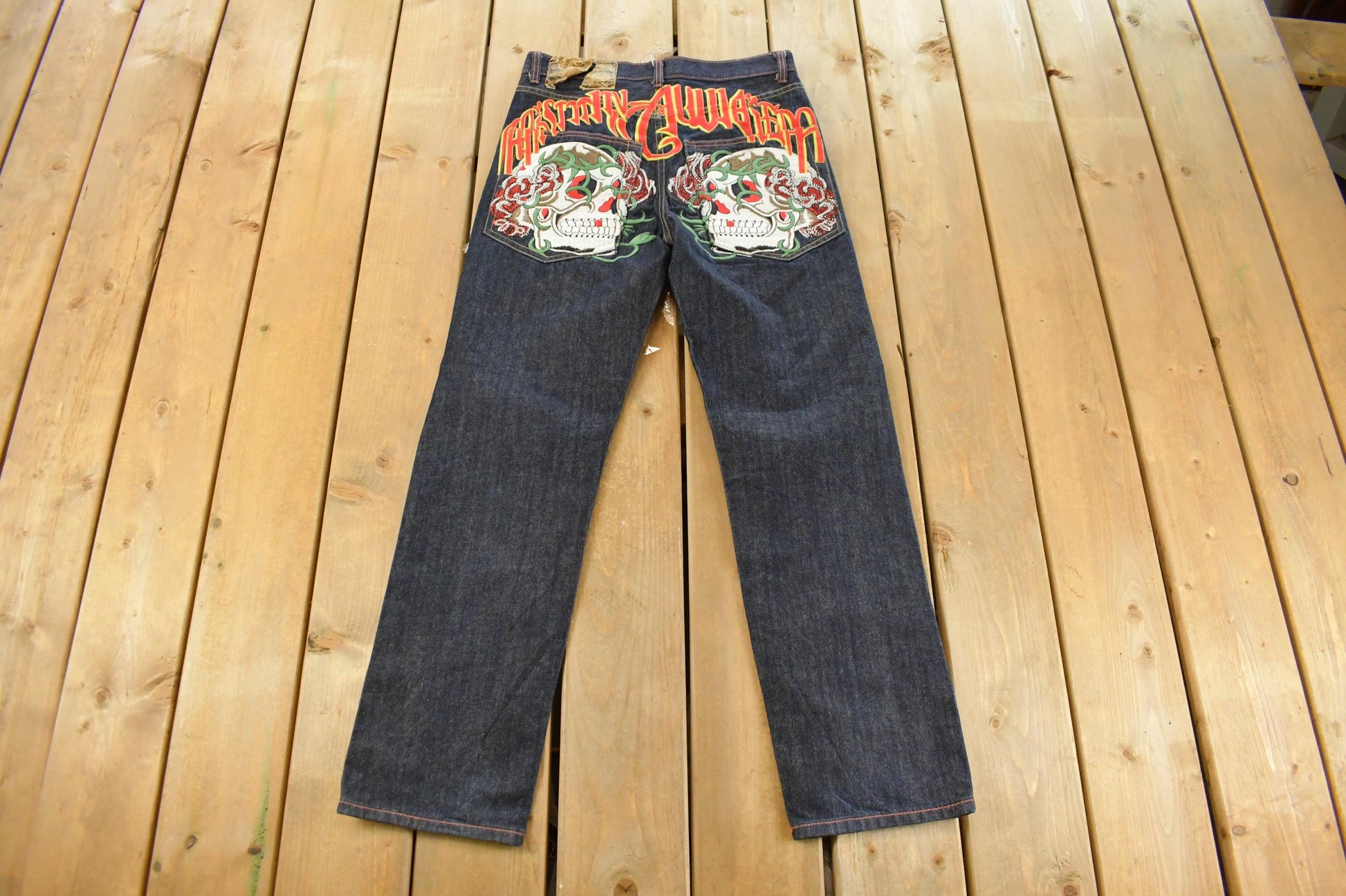 Vintage Y2K Christian Audigier Ed Hardy Denim Jeans Men's 31 x 31