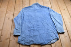 Vintage 1990s Lee Denim Button Up Shirt / 1990s Button Up / Vintage Jean Shirt / Basic Button Up / Lee Vintage / Lee Denim Button Up / 90s