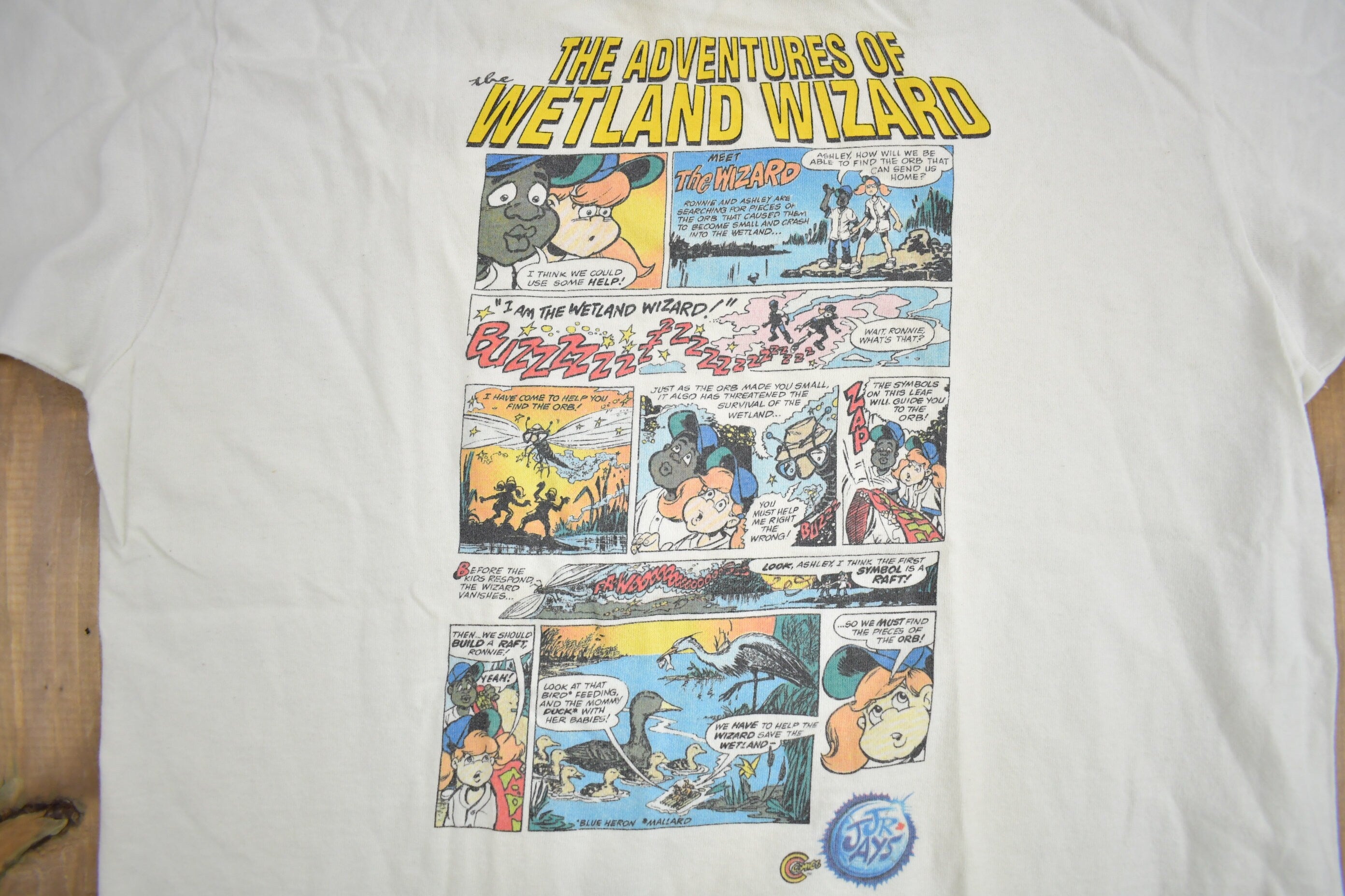 Vintage 1990s The Adventures Of The Wetland Wizard Graphic T Shirt