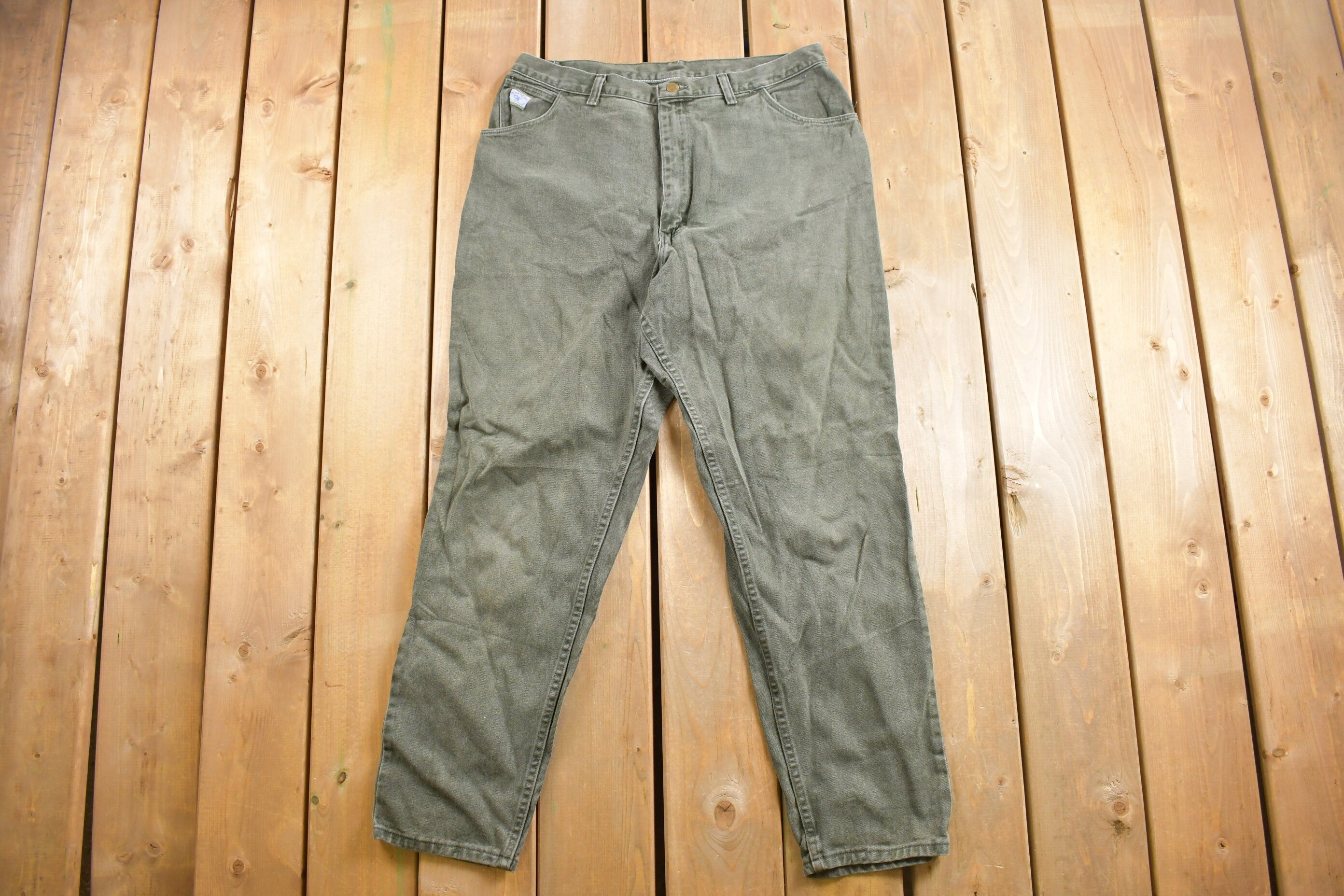 Vintage 1990's Green Wrangler Jeans 32 x 30
