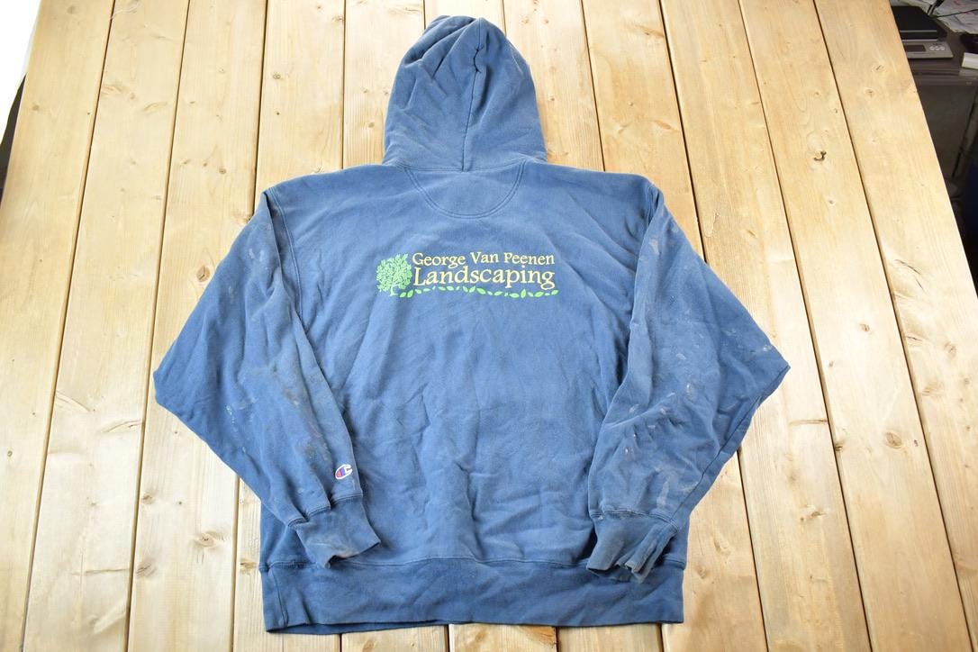 Vintage 1990s Landscaping Champion Premium Reverse Weave Hoodie Sweatshirt Mens XXL