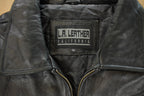 Vintage 1990s L.A. Leather Bomber Flight Jacket Men's XL