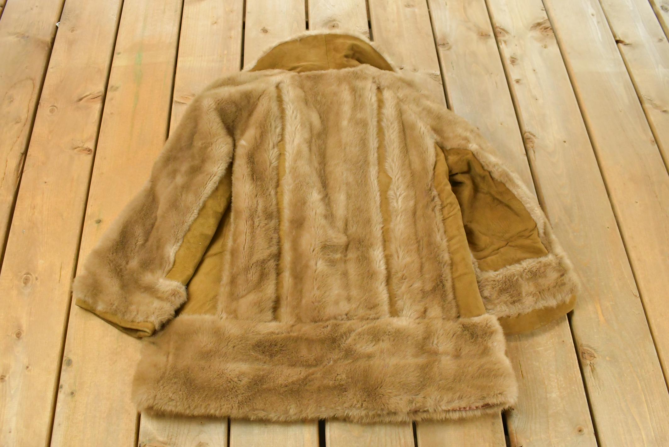 Vintage 1960's One World Faux Fur Coat Women's Large