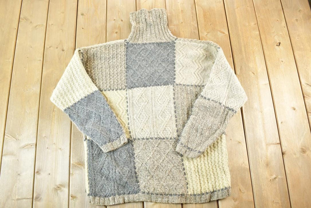 Vintage 1990s Jones New York Knit Abstract Pattern Crewneck Sweater Mens XL