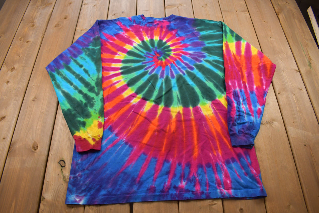 Vintage 1990s Sun Dog Tye Dye Long Sleeve Shirt