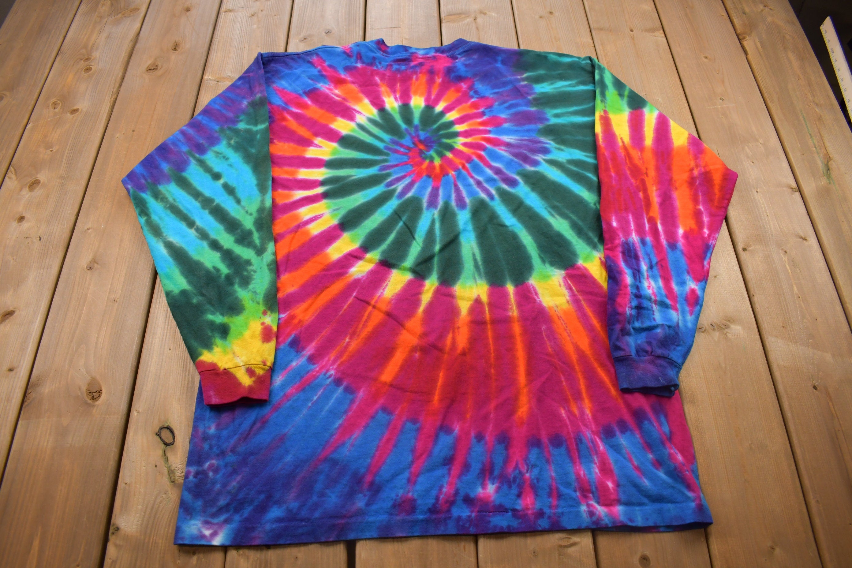 Vintage 1990s Sun Dog Tye Dye Long Sleeve Shirt